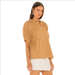 Cleobella Kate Blouse in Wheat